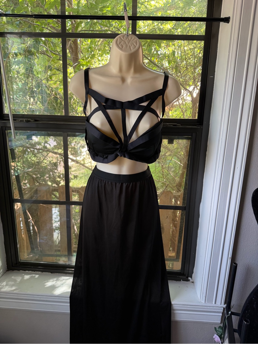 Strappy Black Cage Bralette - Women Intimates
